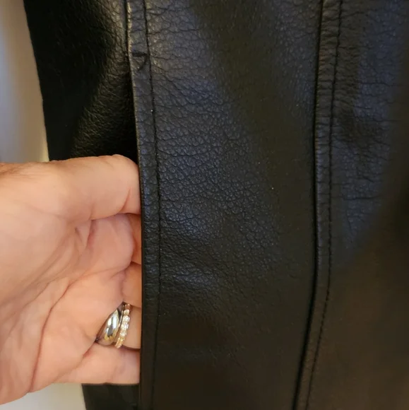 Womens Black Leather Jacket - Picture 5 of 11